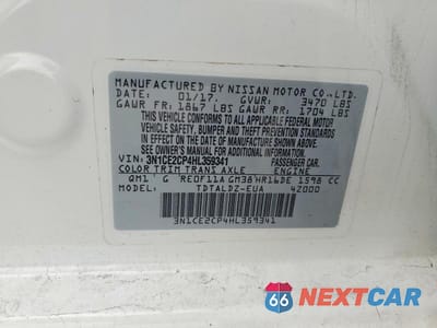Zdjęcie 13 z 13 samochodu: 2017 NISSAN VERSA NOTE SV VIN:3N1CE2CP4HL359341 - miniatura