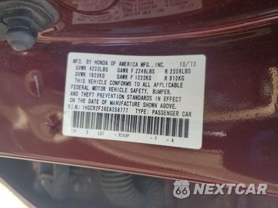 Zdjęcie 13 z 13 samochodu: 2014 HONDA ACCORD LX VIN:1HGCR2F36EA058777 - miniatura