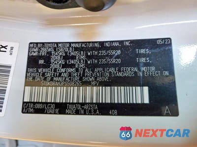 Zdjęcie 14 z 14 samochodu: 2023 TOYOTA HIGHLANDER XSE VIN:5TDKDRAH3PS508265 - miniatura