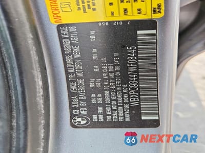 Zdjęcie 13 z 13 samochodu: 2007 BMW X3 3.0SI VIN:WBXPC93447WF08445 - miniatura