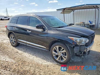 Czwarte zdjęcie samochodu z boku: 2013 INFINITI JX35 BASE VIN:5N1AL0MM0DC337843 - miniatura