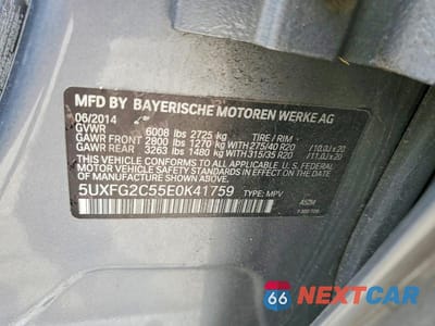 Zdjęcie 12 z 12 samochodu: 2014 BMW X6 XDRIVE35I VIN:5UXFG2C55E0K41759 - miniatura