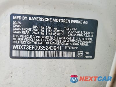 Zdjęcie 13 z 13 samochodu: 2025 BMW X1 XDRIVE28I VIN:WBX73EF09S5243941 - miniatura