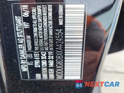 Zdjęcie 13 z 13 samochodu: 2019 MERCEDES-BENZ S 560 VIN:WDDUG8DBXKA424554 - miniatura