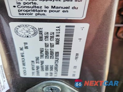 Zdjęcie 14 z 14 samochodu: 2010 HONDA CR-V EXL VIN:5J6RE4H72AL816056 - miniatura