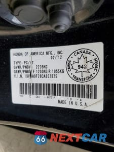 Zdjęcie 12 z 12 samochodu: 2012 ACURA TL VIN:19UUA9F28CA802825 - miniatura