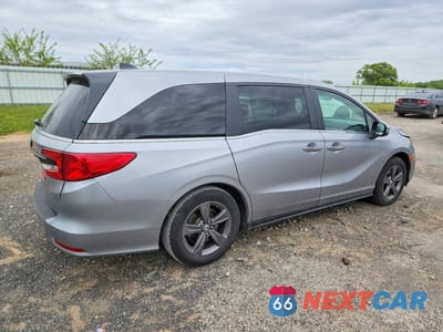 Trzecie zdjęcie samochodu z tyłu: 2021 HONDA ODYSSEY EX VIN:5FNRL6H55MB020463 - miniatura