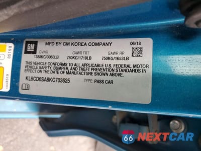 Zdjęcie 13 z 13 samochodu: 2019 CHEVROLET SPARK 1LT VIN:KL8CD6SA8KC703625 - miniatura