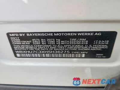 Zdjęcie 13 z 13 samochodu: 2017 BMW X1 SDRIVE28I VIN:WBXHU7C3XH5H36275 - miniatura