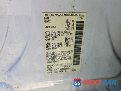 Zdjęcie 12 z 12 samochodu: 2018 NISSAN TITAN SV VIN:1N6AA1E55JN511863 - miniatura