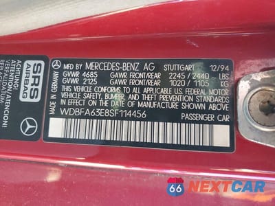 Zdjęcie 13 z 13 samochodu: 1995 MERCEDES-BENZ SL 320 VIN:WDBFA63E8SF114456 - miniatura