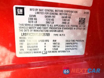 Zdjęcie 13 z 13 samochodu: 2020 BUICK ENVISION ESSENCE VIN:LRBFXCSAXLD139769 - miniatura