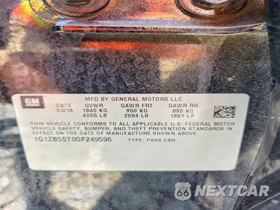Zdjęcie 12 z 12 samochodu: 2016 CHEVROLET MALIBU LS VIN:1G1ZB5ST0GF249596 - miniatura
