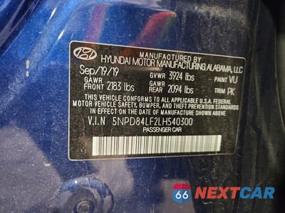 Zdjęcie 12 z 12 samochodu: 2020 HYUNDAI ELANTRA VALUE EDITION VIN:5NPD84LF2LH540300 - miniatura