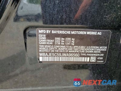 Zdjęcie 12 z 12 samochodu: 2018 BMW 540 I VIN:WBAJE5C59JWA96560 - miniatura