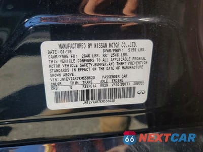 Zdjęcie 12 z 12 samochodu: 2019 INFINITI Q50 3.0T LUXE VIN:JN1EV7AR7KM558620 - miniatura