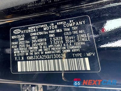 Zdjęcie 10 z 13 samochodu: 2016 HYUNDAI TUCSON LIMITED VIN:KM8J3CA25GU130626 - miniatura