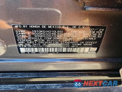 Zdjęcie 13 z 13 samochodu: 2025 HONDA HR-V EXL VIN:3CZRZ2H77SM720223 - miniatura