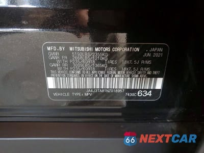 Zdjęcie 12 z 12 samochodu: 2022 MITSUBISHI OUTLANDER ES VIN:JA4J3TA81NZ018957 - miniatura