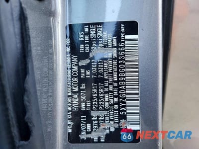 Zdjęcie 25 z 26 samochodu: 2011 HYUNDAI SANTA FE GLS VIN:5XYZGDAB9BG033666 - miniatura