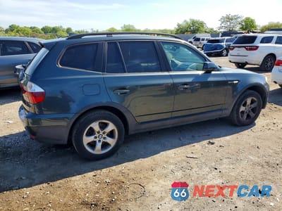 Trzecie zdjęcie samochodu z tyłu: 2007 BMW X3 3.0SI VIN:WBXPC93427WF01476 - miniatura
