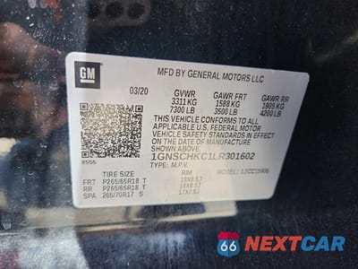 Zdjęcie 13 z 13 samochodu: 2020 CHEV SUBURBAN C1500 LT VIN:1GNSCHKC1LR301602 - miniatura