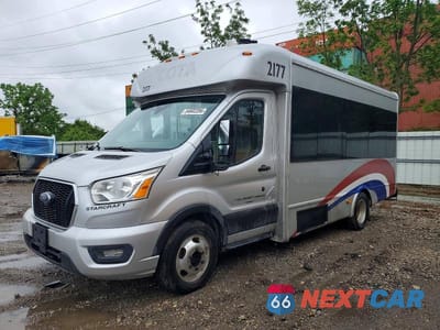 Drugie zdjęcie samochodu z przodu: 2021 FORD TRANSIT T-350 HD HANDICAP ACCESSIBLE PAS VIN:1FDES6PG6MKA07613 - miniatura