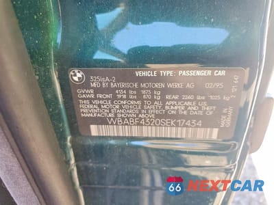 Zdjęcie 12 z 12 samochodu: 1995 BMW 325 IS AUTOMATIC VIN:WBABF4320SEK17434 - miniatura