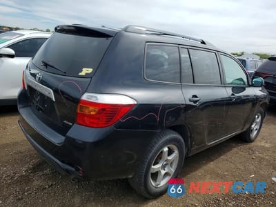 Trzecie zdjęcie samochodu z tyłu: 2010 TOYOTA HIGHLANDER SE VIN:5TDJK3EH5AS021102 - miniatura