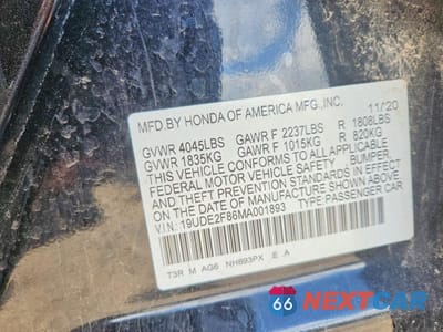 Zdjęcie 12 z 12 samochodu: 2021 ACURA ILX PREMIUM A-SPEC VIN:19UDE2F86MA001893 - miniatura