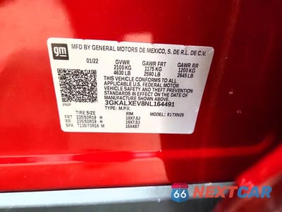 Zdjęcie 13 z 13 samochodu: 2022 GMC TERRAIN DENALI VIN:3GKALXEV8NL164491 - miniatura