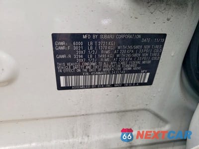 Zdjęcie 13 z 13 samochodu: 2020 SUBARU ASCENT TOURING VIN:4S4WMARD7L3435249 - miniatura
