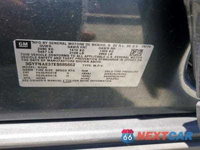 Zdjęcie 14 z 14 samochodu: 2014 CADILLAC SRX VIN:3GYFNAE37ES685662 - miniatura