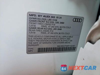 Zdjęcie 13 z 13 samochodu: 2024 AUDI Q3 PREMIUM PLUS S LINE 45 VIN:WA1EECF35R1142257 - miniatura