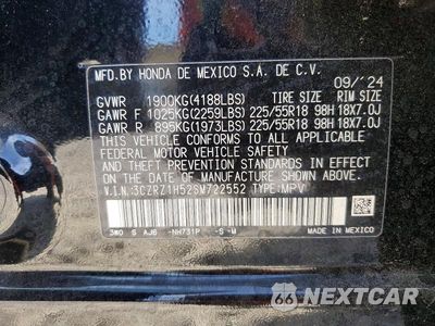 Zdjęcie 12 z 12 samochodu: 2025 HONDA HR-V SPORT VIN:3CZRZ1H52SM722552 - miniatura