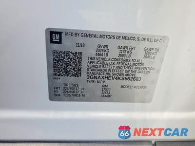 Zdjęcie 12 z 12 samochodu: 2019 CHEVROLET EQUINOX LS VIN:3GNAXHEV4KS562683 - miniatura