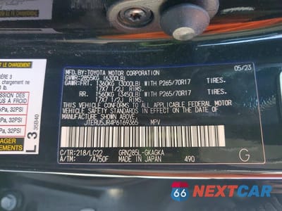 Zdjęcie 14 z 14 samochodu: 2023 TOYOTA 4RUNNER VIN:JTERU5JR4P6169365 - miniatura