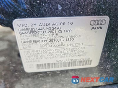 Zdjęcie 13 z 13 samochodu: 2011 AUDI Q5 PREMIUM VIN:WA1CFAFP4BA034228 - miniatura