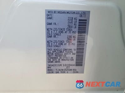 Zdjęcie 14 z 14 samochodu: 2023 NISSAN MURANO SL VIN:5N1AZ2CJ1PC103944 - miniatura