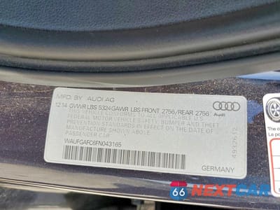 Zdjęcie 12 z 12 samochodu: 2015 AUDI A6 PREMIUM PLUS VIN:WAUFGAFC6FN043165 - miniatura