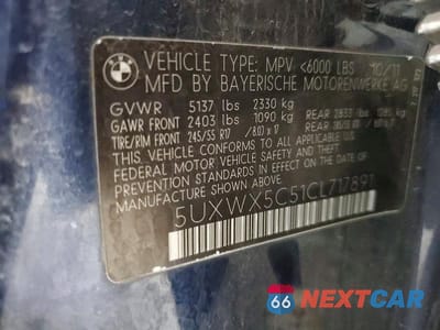 Zdjęcie 12 z 12 samochodu: 2012 BMW X3 XDRIVE28I VIN:5UXWX5C51CL717891 - miniatura