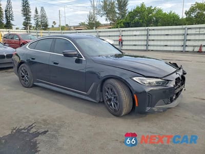 Czwarte zdjęcie samochodu z boku: 2023 BMW I4 EDRIVE 35 VIN:WBY43AW04PFR43469 - miniatura