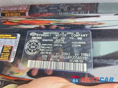Zdjęcie 14 z 14 samochodu: 2024 HYUNDAI SANTA FE PREFERRED VIN:KM8P3DG14RU056035 - miniatura