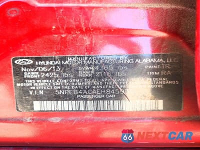 Zdjęcie 12 z 12 samochodu: 2014 HYUNDAI SONATA GLS VIN:5NPEB4AC4EH845931 - miniatura