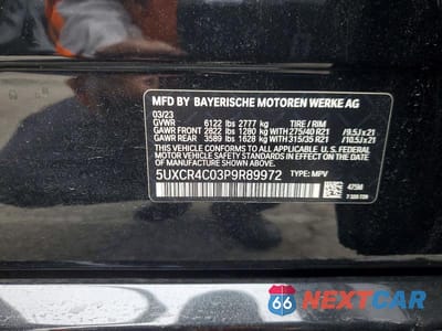 Zdjęcie 13 z 13 samochodu: 2023 BMW X5 SDRIVE 40I VIN:5UXCR4C03P9R89972 - miniatura