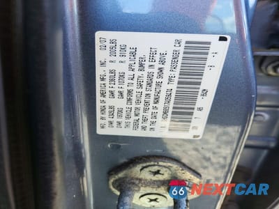 Zdjęcie 12 z 12 samochodu: 2007 HONDA ACCORD EX VIN:1HGCM66517A059474 - miniatura