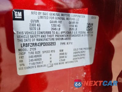 Zdjęcie 14 z 14 samochodu: 2023 BUICK ENVISION AVENIR VIN:LRBFZRR43PD066893 - miniatura