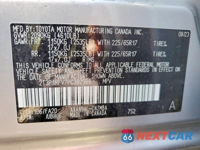 Zdjęcie 12 z 12 samochodu: 2023 TOYOTA RAV4 XLE VIN:2T3P1RFV7PC382988 - miniatura