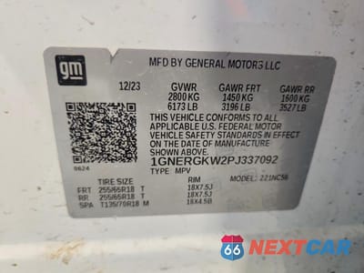 Zdjęcie 14 z 14 samochodu: 2023 CHEVROLET TRAVERSE LT VIN:1GNERGKW2PJ337092 - miniatura
