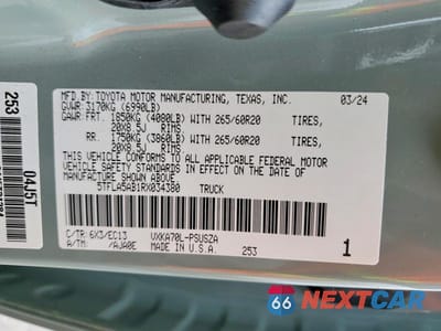 Zdjęcie 13 z 13 samochodu: 2024 TOYOTA TUNDRA SR5 VIN:5TFLA5AB1RX034380 - miniatura